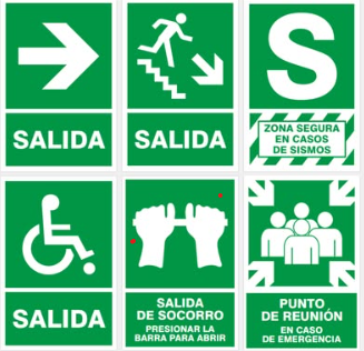 Cartel de evacuaciòn en celtex 3mm.